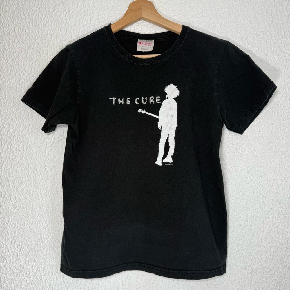VINTAGE The Cure 2003 Women’s Size Small Stretchy Glitter Fade Robert Smith Tee